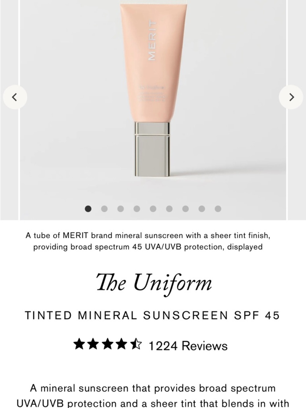 Merit - The Uniform tinted mineral spf